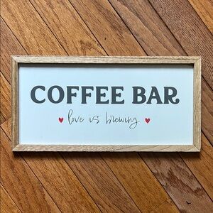 FREE- Rustic Wooden Coffee Bar Sign